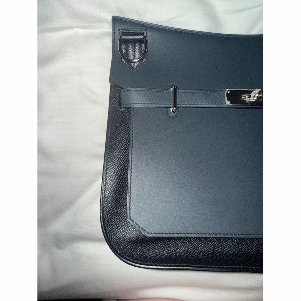 Hermes NWT Jypsiere 28 Black and Navy